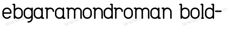 ebgaramondroman bold字体转换